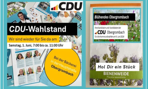 Wahlstand am 1. Juni zur Kommunal- und Europawahl