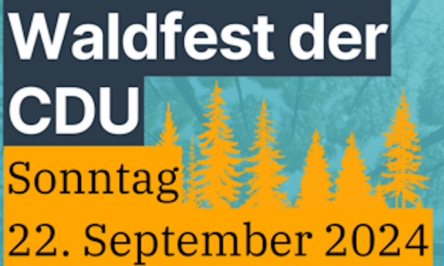 save the date – CDU-Waldfest 2924